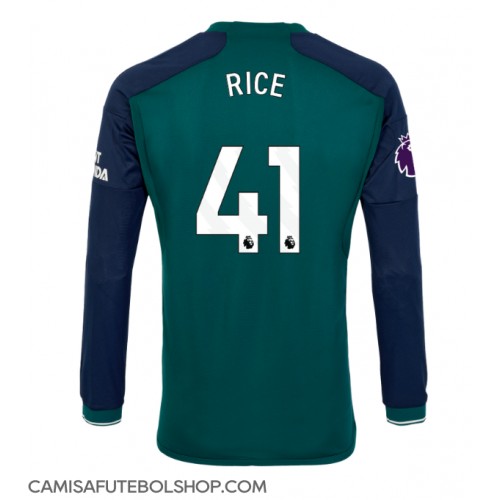 Camisa de time de futebol Arsenal Declan Rice #41 Replicas 3º Equipamento 2023-24 Manga Comprida